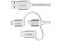 Лот: 25415633. Фото: 2. Кабель UGREEN US186 (50203) 3-в-1... Комплектующие