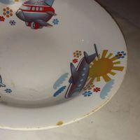 Лот: 25039191. Фото: 2. глубокая тарелка фарфор с детским... Посуда, кухонная утварь