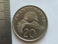 Лот: 7761885. Фото: 7. Монета 20 цент Сингапур 1987 герб...