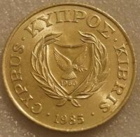 Лот: 8529571. Фото: 2. 20 центов 1985 Кипр птица на ветке. Монеты