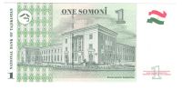 Лот: 11242321. Фото: 2. 1 сомони 1999 год. Таджикистан. Банкноты