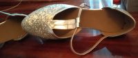 Лот: 21129682. Фото: 2. Туфли праздничные серебряные... Женская обувь