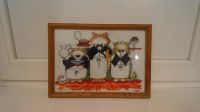 Лот: 15326006. Фото: 2. Вышитая картина "Коты официанты... Изобразительное искусство