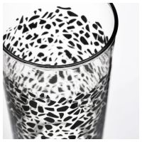 Лот: 12436768. Фото: 2. Стакан, черный, с рисунком, 6... Посуда, кухонная утварь