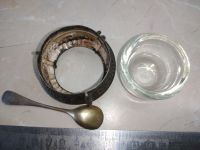 Лот: 22225975. Фото: 7. Солонка мельхиор клеймо, стекло...