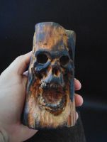 Лот: 12621511. Фото: 2. Череп (обжиг) из дерева,резьба. Скульптура, резьба