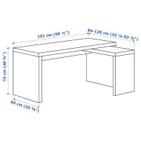 Лот: 19555043. Фото: 5. Стол икеа IKEA мальм белый