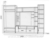 Лот: 7781840. Фото: 2. Стенка "гамма 12". Мебель для гостиной