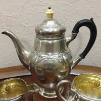 Лот: 11084262. Фото: 2. Cтаринный чайный набор из серебра... Антиквариат