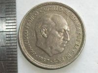 Лот: 7779367. Фото: 6. Монета 5 песет пять Испания 1957...