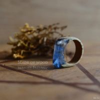 Лот: 13839305. Фото: 2. Перстень из дерева и ювелирной... Ювелирные изделия, бижутерия, часы