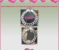 Лот: 3643875. Фото: 3. браслет серебро мужской 12mm 9inch... Красноярск