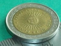 Лот: 11684654. Фото: 2. Монета 1 песо один Аргентина 1996... Монеты