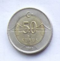 Лот: 4600584. Фото: 2. 50 куруш 2012. Монеты