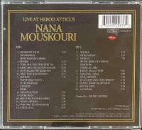 Лот: 21092087. Фото: 2. CD - Nana Mouskouri – Live At... Коллекционирование, моделизм