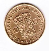 Лот: 6061551. Фото: 2. 10 гульденов 1912 года. Нидерланды... Монеты