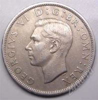 Лот: 1561149. Фото: 2. Великобритания. 1/2 кроны 1948г... Монеты