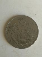 Лот: 16511468. Фото: 3. Испания 25 песет, 1957 65 внутри... Коллекционирование, моделизм