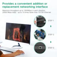 Лот: 21437839. Фото: 3. Адаптер UGREEN Gigabit 10/100... Компьютеры, оргтехника, канцтовары