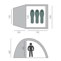 Лот: 22845778. Фото: 2. Палатка Dome 3 BTrace (Зеленый... Туризм