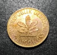 Лот: 22163728. Фото: 2. 10 пфеннигов 1991 года. ФРГ... Монеты