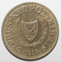 Лот: 18615474. Фото: 2. 2 цента 1998 год. Кипр. Монеты