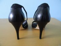 Лот: 17938781. Фото: 2. Босоножки черные с черными стразами. Женская обувь