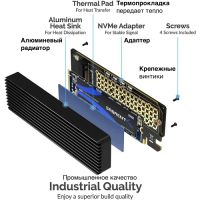 Лот: 21438427. Фото: 2. Адаптер PCIe Sabrent NVMe M.2... Комплектующие