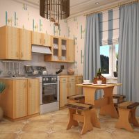 Лот: 3769471. Фото: 2. Кухня х 1,5 м «Софтформинг» КХ-08. Кухонная мебель