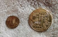 Лот: 18872918. Фото: 4. "Биткойн" под золото (Крупная... Красноярск