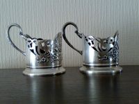 Лот: 11524221. Фото: 2. Подстаканник 2 разных Киев МНЦ. Антиквариат