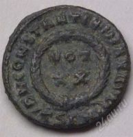 Лот: 1227506. Фото: 2. Древний Рим. Фолис. 4-й век н... Монеты