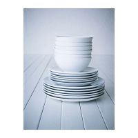 Лот: 5046709. Фото: 2. Сервиз,18 предметов, белый, фаянс. Посуда, кухонная утварь