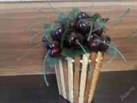 Лот: 1236804. Фото: 2. Декоративная вазочка с черешней. Сувениры