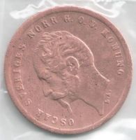 Лот: 11666915. Фото: 2. Швеция 1 оре 1858 год (С2-1). Монеты