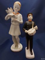 Лот: 18331850. Фото: 3. Две статуэтки фарфор ЛФЗ Суворовец... Коллекционирование, моделизм