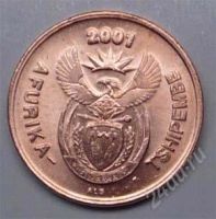 Лот: 1580783. Фото: 2. ЮАР. 2 цент 2001г. Монеты