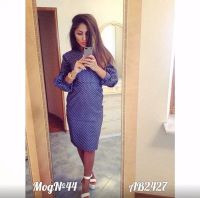 Лот: 6495717. Фото: 3. Платье джинс новое в горох. Одежда, обувь, галантерея