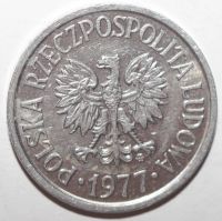 Лот: 1819274. Фото: 2. 20 грошей 1977 год. Польша. Монеты