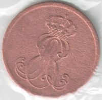 Лот: 14471690. Фото: 2. Ганновер Германия 1 пфенниг 1847... Монеты