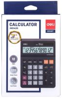 Лот: 25013769. Фото: 3. Калькулятор DELI 12 разр, черный... Компьютеры, оргтехника, канцтовары