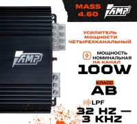 Лот: 20181277. Фото: 2. Усилитель мощности AMP MASS 4... Автозвук