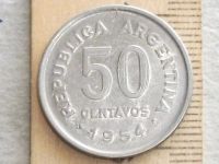 Лот: 16215168. Фото: 7. Монета 50 сентаво Аргентина 1954...