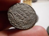 Лот: 16539574. Фото: 3. Отменная Полушка 1731 года. БеЗ... Коллекционирование, моделизм