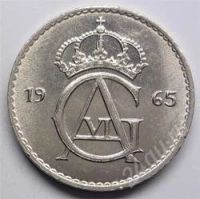 Лот: 108705. Фото: 2. Швеция. 50 оре 1965г. Монеты