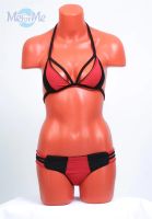 Лот: 3470382. Фото: 2. Купальник красно-черный. Женская одежда