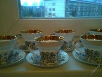 Лот: 2429559. Фото: 3. Кофейные чашки с блюдцами. Комплект... Домашний быт