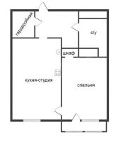 Лот: 7375583. Фото: 7. Однокомнатная квартира Новосибирская...
