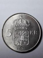 Лот: 10374596. Фото: 2. 5 крон, Швеция 1971 г. Серебро... Монеты
