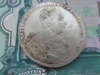 Лот: 6768125. Фото: 2. Монета рубль 1727 года. Монеты